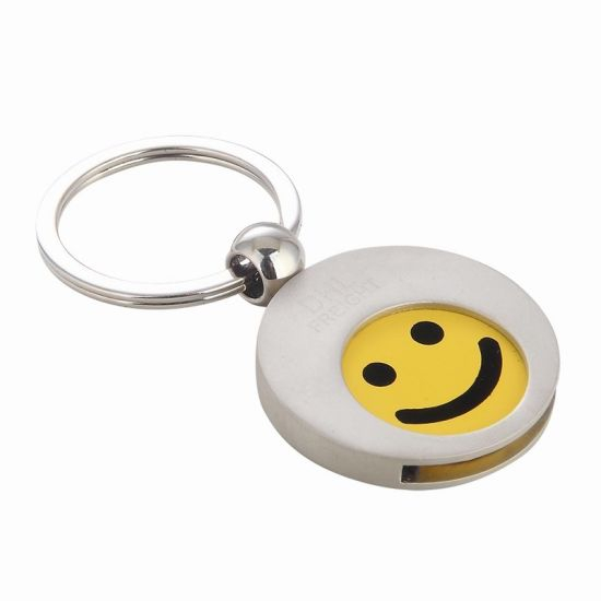Promotional Metal Soft Enamel Trolley Coin Keyring
