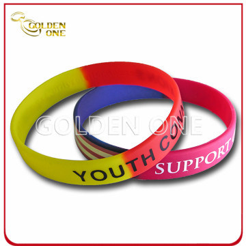 Personalized High Quality Concave Logo Silicon Bracelet