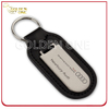 Promotion Gift Leather Key Fob with Blank Brush Metal