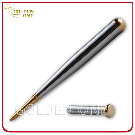 Custom Baseball Bat Shape Dual Plated Metal Ball Point Pen