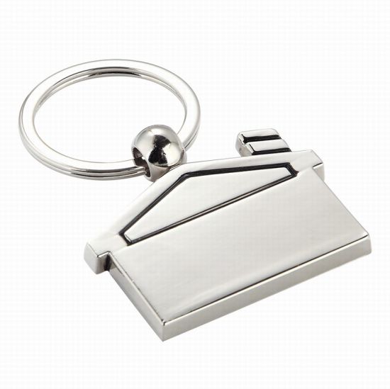 Custom Car Logo Blank Nickel Plated Metal Keychain