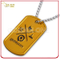 High Quality Anodized Gold Color Aluminum Dog Tag