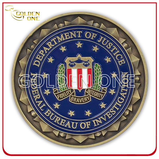 Custom Gold Plated & Sandblasted Finish Military Army Coin