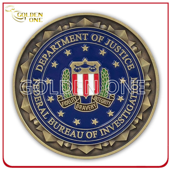 Custom Gold Plated & Sandblasted Finish Military Army Coin