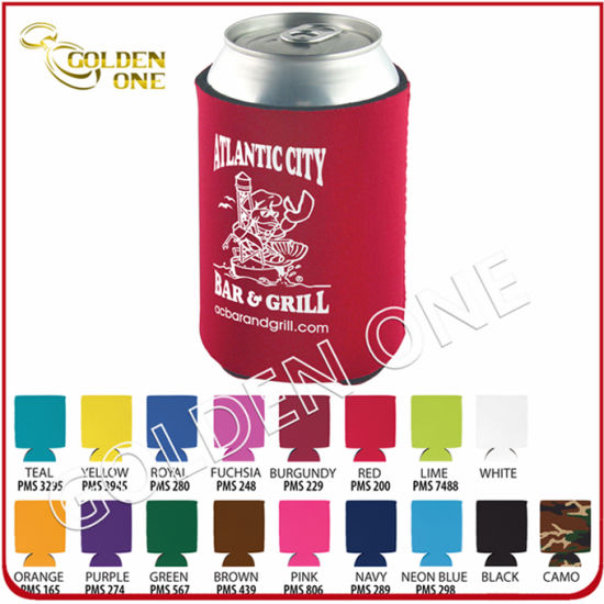 Promotional Top Quality Custom Printed Neoprene Can Cooler