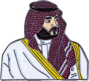 Custom Portrait Emir Sheik Metal Phone Sticker with Premium Paint Printing and 3M Adhesive for Respectful Gift and Luxury Car Interior Decoration