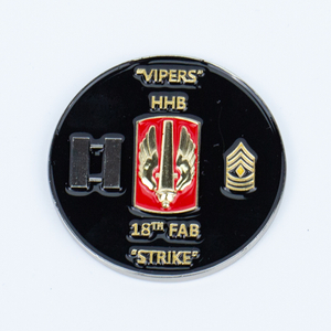 Tactical Black Elite Field Artillery Challenge Coin with Laser-Engraved Strike-Ready Design, Unit Pride Commemorative Coin for Tactical Achievement and Unit Ceremony