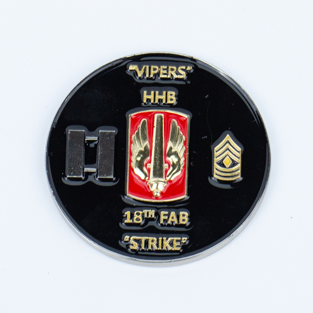 Tactical Black Elite Field Artillery Challenge Coin with Laser-Engraved Strike-Ready Design, Unit Pride Commemorative Coin for Tactical Achievement and Unit Ceremony