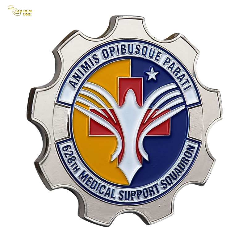 Custom Double-sided Coin Featuring A Hybrid Soft-hard Enamel Process with A Fluted Edge, Presented in An Acrylic Display Case—a Premium Commemorative Coin for Healthcare Professionals