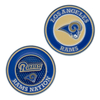 Iconic NFL Los Angeles Rams Team Pride Challenge Coin with Acrylic Color Infill and Dual-Plated Team Colors, Professional Football Commemorative for Fan Events and Team Celebrations