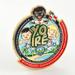 Inspirational Pathfinder Club Badge with Relief Stamping and Colorful Printing, Youth Camping Achievement Pin for Outdoor Adventures and Skill Development Activities