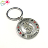 High Quality Custom Customized Promotion Gift Las Vegas Souvenir Cut Out Zinc Alloy Spinning Metal Keychain With Diamond