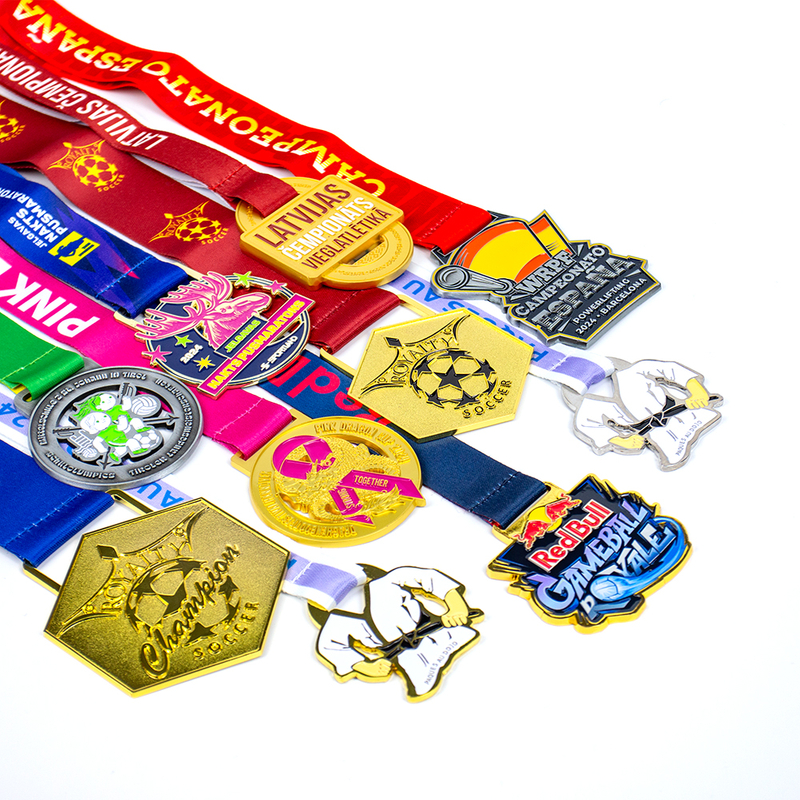 Customized Zinc Alloy Sports Medal with Engraved Logo for Events Awards