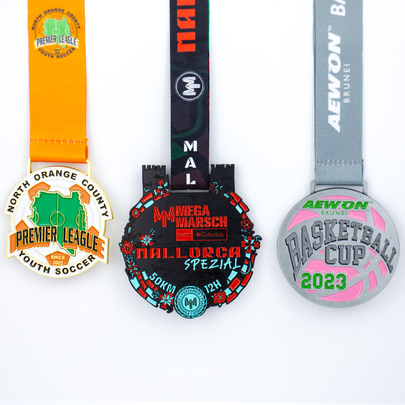 Lightweight Zinc Alloy Metal Medal with 3D Design for School Competitions and Marathons