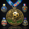 Premium Zinc Alloy Custom Logo Soccer Medal with Engraved 3D Design for Championship Award Bronze Finish Sports Recognition