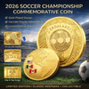 Custom Gold Plated Brass Metal Sports Collectible Coin Intricate Engraved Artwork Challenge Coin for Soccer Lovers and Collector