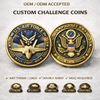 Custom Alloy Challenge Coin Double Sided 3D Militaries Commemorative Coin with Logo Plating Souvenir Security for Award Gift