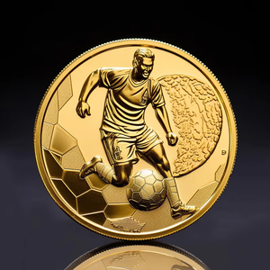 Personalised Zinc Alloy Brass Engraving Souvenir 2D Coin Custom Youth Clubs Football RefereeMetal Crafts Challenge Coins