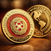 Exclusive Custom Gold Layered Soccer Themed Collectible Coin Copper Metal Commemorative Coins for American Sports Fans Display