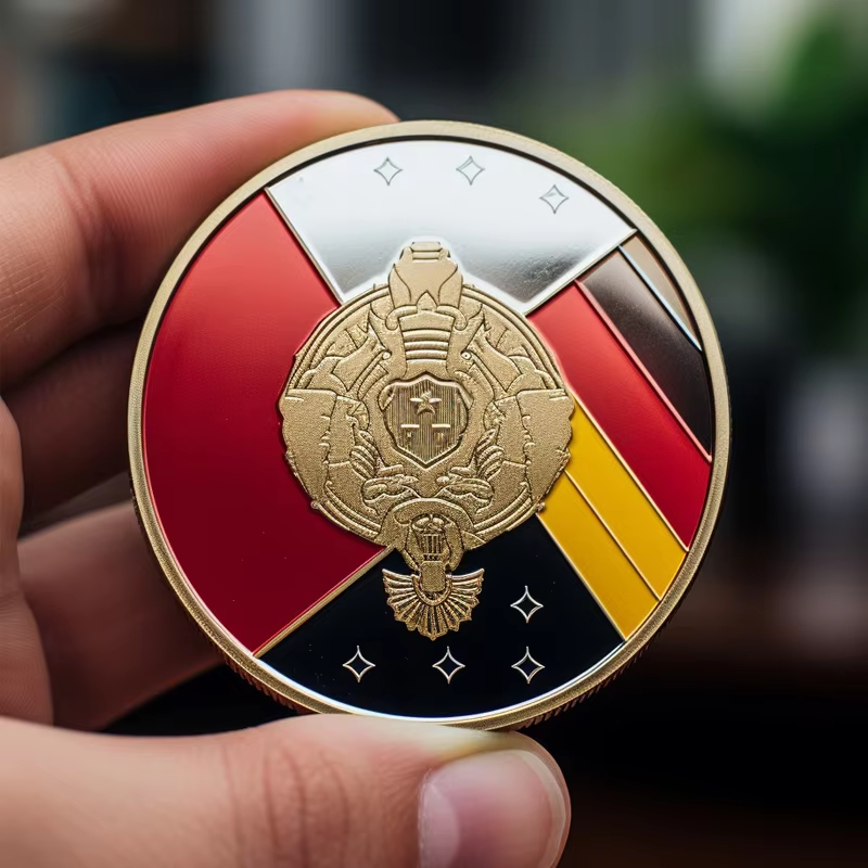 Custom Metal Soccer Logo Challenge Coins Football Fans Collectible Metal Commemorative Coin Classic Gesture Theme Gift