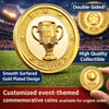 Luxury Gold Plated Canadian Mexico Soccer Fan Challenge Coin Copper Metal Custom Commemorative Collections Efootball 2026 Coins