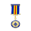 Freemason Award Medal Zinc Alloy Masonic Lodge Honor Medal with Ribbon Enamel Brotherhood for Freemasonry Ceremony Souvenir Gift