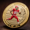 Premium Gold Plated Custom Collectible Coin Minted Stamping Commemorative Rugby Football Challenge Coins for Fans and Collector